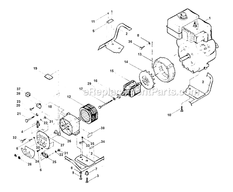 Page A Diagram and Parts List for 8971-2 S4000 Briggs and Stratton Generator